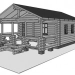 Баня брусчатая 5,5 х 5,5 м
