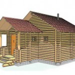 Баня брусчатая 5,4 х 4,1 метра